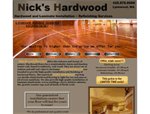 Tablet Screenshot of nickshardwood.com